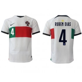 Portugal Ruben Dias #4 Borta Kläder VM 2022 Kortärmad